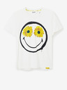 Desigual Weißes Desigual Margarita Smiley Damen T-Shirt