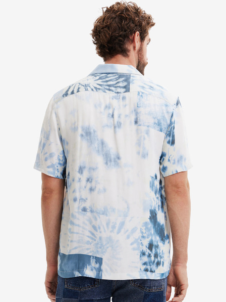 Desigual Weißes gemustertes Herrenhemd Desigual Fresia