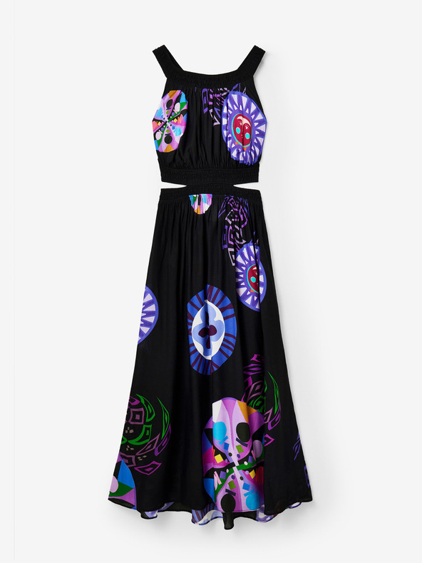 Desigual Schwarzes gemustertes Damenkleid Desigual Sandy