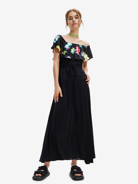 Desigual Desigual Susan Schwarzes Damen Rüschenkleid