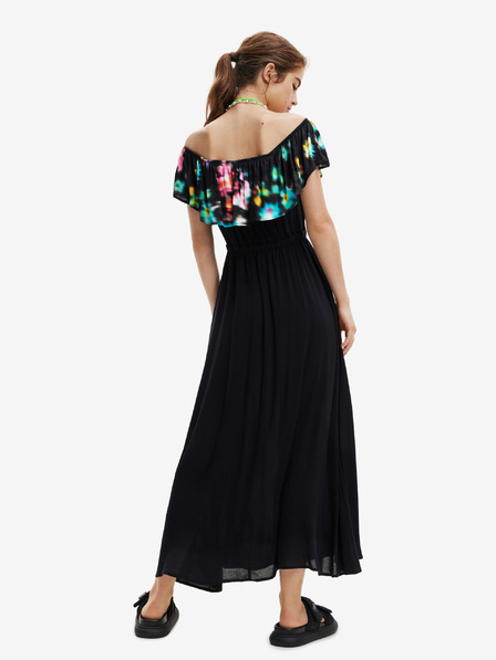 Desigual Desigual Susan Schwarzes Damen Rüschenkleid