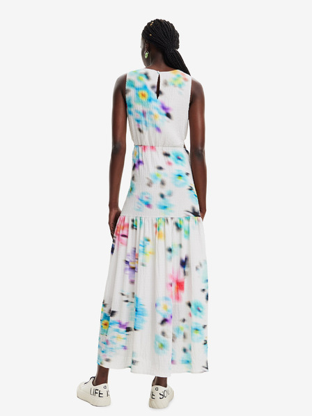 Desigual Weißes gemustertes Damen-Kleid Desigual Avinyon