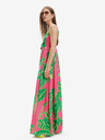 Desigual Grünes und rosa gemustertes Desigual Damen-Kleid Damila