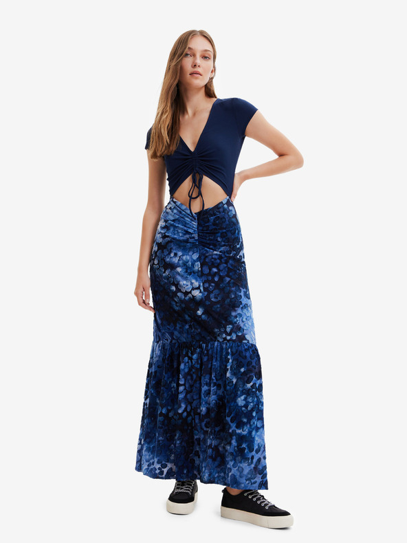 Desigual Dunkelblaues gestreiftes Damenkleid von Desigual Brighton