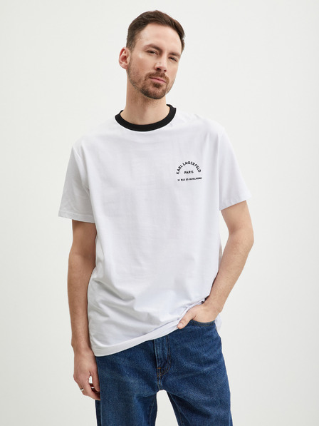 Karl Lagerfeld Weißes Herren-T-Shirt KARL LAGERFELD