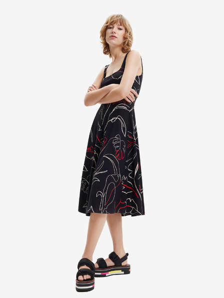 Desigual Schwarzes Desigual Cambridge Printed Dress für Damen
