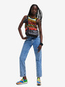 Desigual Schwarzes gemustertes Damen-Top Desigual Xenia