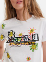 Desigual Weißes bedrucktes Damen-T-Shirt Desigual Margapepo
