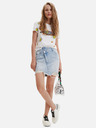 Desigual Weißes bedrucktes Damen-T-Shirt Desigual Margapepo