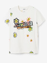 Desigual Weißes bedrucktes Damen-T-Shirt Desigual Margapepo