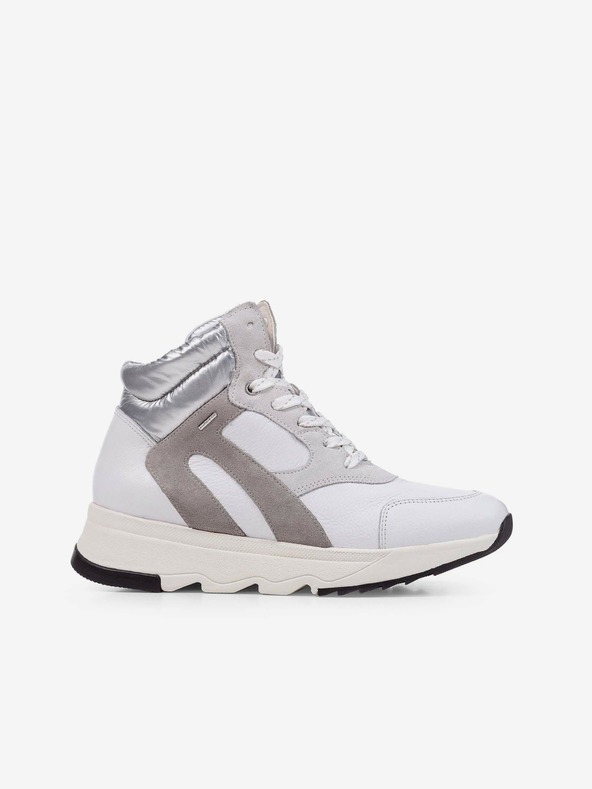 Geox Weiße Damen-Sneakers aus Leder mit Wildleder-Details Geox Falena