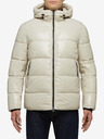 Geox Cremefarbene Herren-Steppwinterjacke mit Kapuze Geox Sile