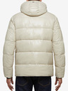 Geox Cremefarbene Herren-Steppwinterjacke mit Kapuze Geox Sile