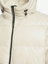 Geox Cremefarbene Herren-Steppwinterjacke mit Kapuze Geox Sile
