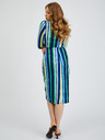 Orsay Grün und blau gestreiftes Damenkleid ORSAY