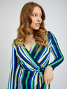 Orsay Grün und blau gestreiftes Damenkleid ORSAY