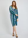 Orsay Grün und blau gestreiftes Damenkleid ORSAY
