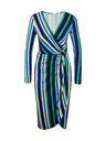 Orsay Grün und blau gestreiftes Damenkleid ORSAY