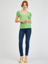 Orsay Gelb und grün gestreiftes Damen-T-Shirt ORSAY