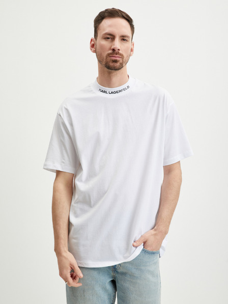 Karl Lagerfeld Weißes Herren-T-Shirt KARL LAGERFELD