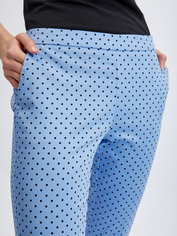 Orsay Blaue dreiviertellange Damen-Polka-Dot-Hose ORSAY
