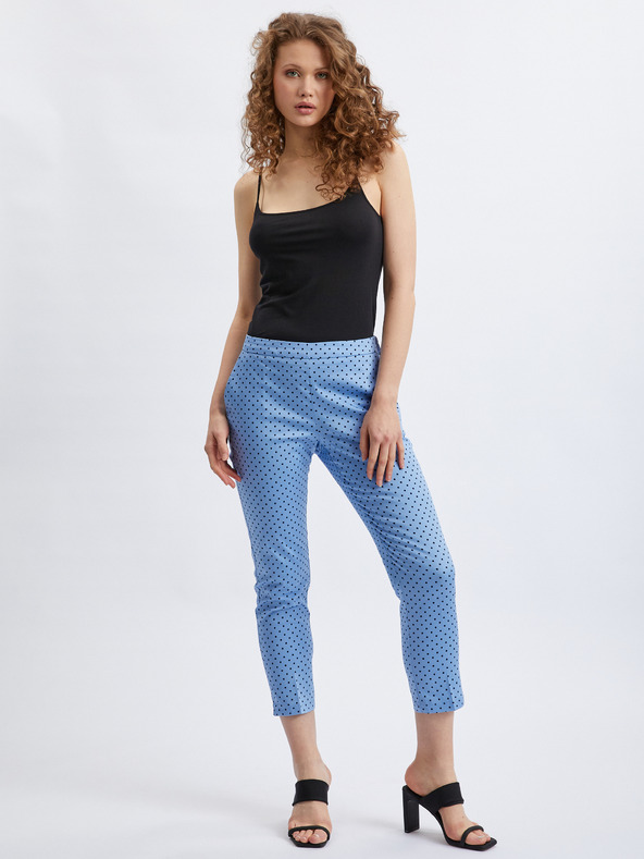 Orsay Blaue dreiviertellange Damen-Polka-Dot-Hose ORSAY