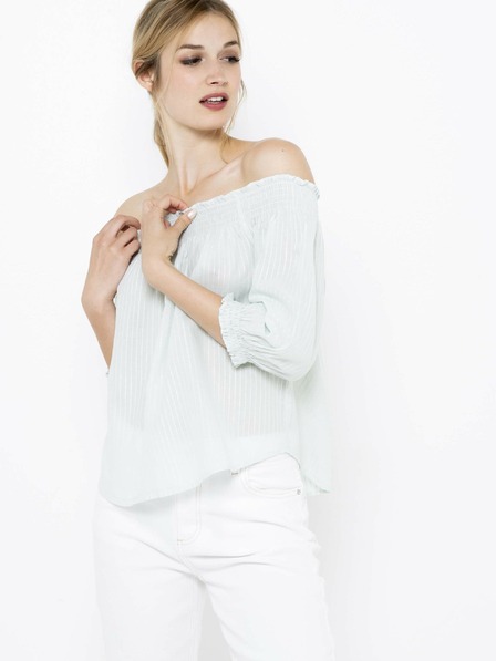 CAMAIEU Mint gestreifte Bluse CAMAIEU