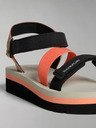 Napapijri Schwarz und orange Damen Sandalen NAPAPIJRI