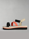 Napapijri Schwarz und orange Damen Sandalen NAPAPIJRI