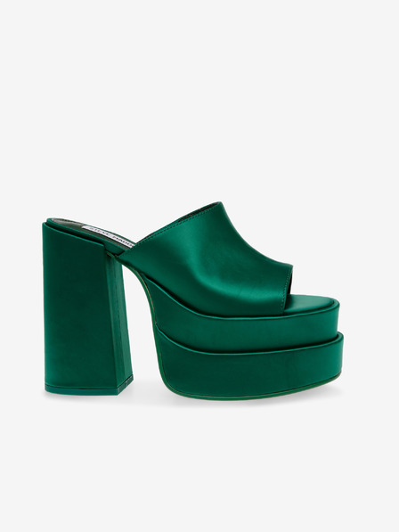 Steve Madden Dunkelgrüne Damenpantoffeln mit Absatz Steve Madden