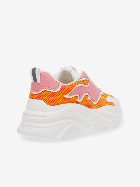 Steve Madden Weiße und orangefarbene Damen Plateau-Sneakers Steve Madden
