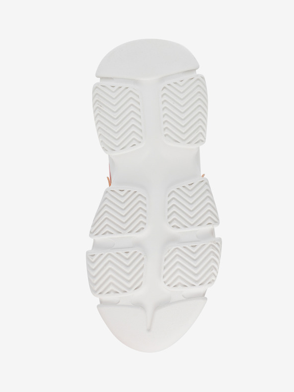 Steve Madden Weiße und orangefarbene Damen Plateau-Sneakers Steve Madden