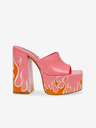 Steve Madden Rosa und orangefarbene Damen-Slipper mit Absatz Steve Madden