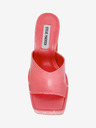 Steve Madden Rosa und orangefarbene Damen-Slipper mit Absatz Steve Madden
