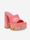 Steve Madden Rosa und orangefarbene Damen-Slipper mit Absatz Steve Madden