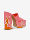 Steve Madden Rosa und orangefarbene Damen-Slipper mit Absatz Steve Madden