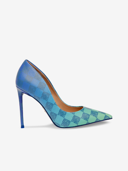 Steve Madden Blau und grün karierte Damenpumps Steve Madden