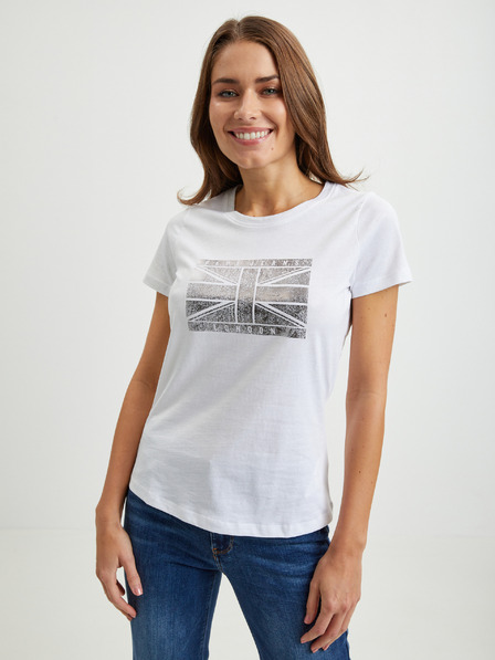 Pepe Jeans Weißes Damen-T-Shirt Pepe Jeans Beatriz