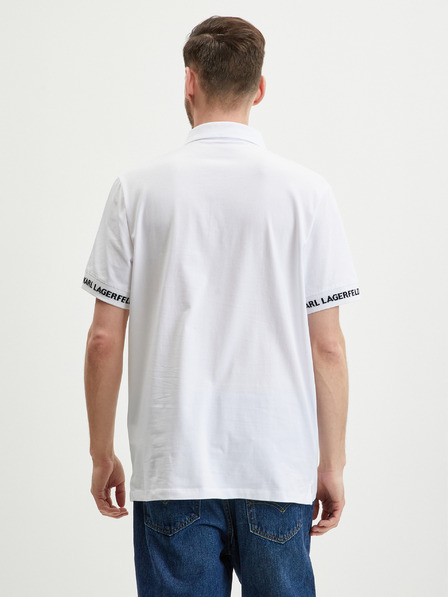 Karl Lagerfeld Weißes Herren-Poloshirt KARL LAGERFELD