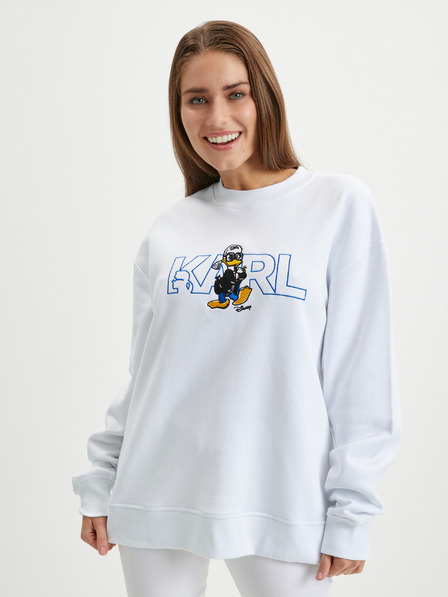 Karl Lagerfeld Weißes Damen-Sweatshirt KARL LAGERFELD x Disney