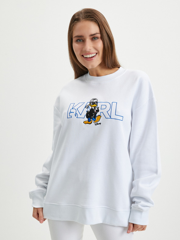 Karl Lagerfeld Weißes Damen-Sweatshirt KARL LAGERFELD x Disney