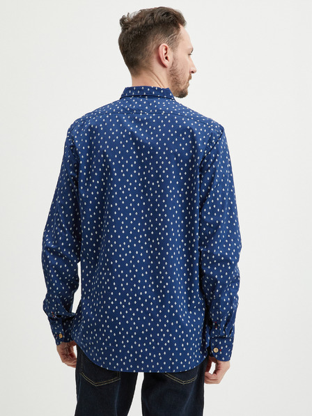 Scotch & Soda Dunkelblau gemustertes Herrenhemd Scotch & Soda