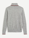 Celio Grauer Herren-Rollkragenpullover mit Wollmischung Celio Deblack