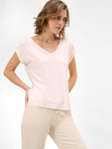 Orsay Cremefarbenes Basic-T-Shirt von ORSAY