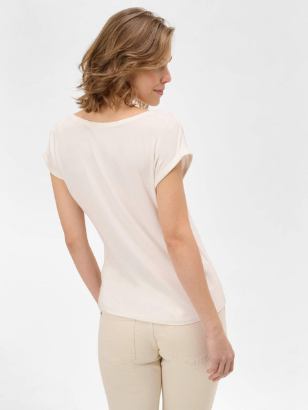 Orsay Cremefarbenes Basic-T-Shirt von ORSAY