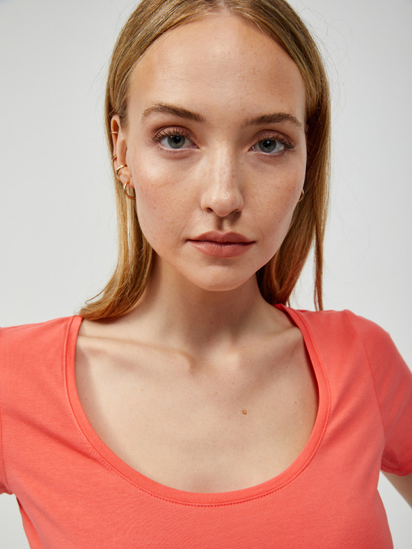 Orsay Orangefarbenes Basic T-Shirt ORSAY