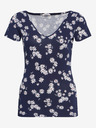 Orsay Dunkelblau geblümtes T-Shirt von ORSAY