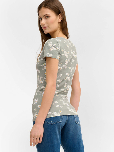 Orsay Hellgrünes T-Shirt mit Blumenmuster ORSAY