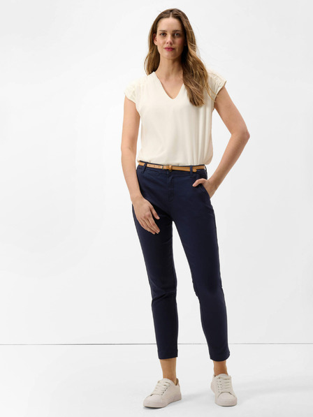 Orsay Dunkelblau Chino Hose mit Gürtel von ORSAY