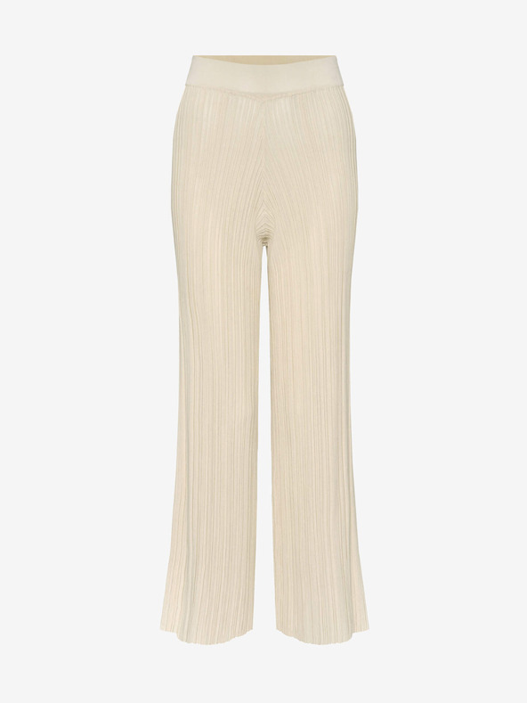 Orsay Beigefarbene weit gerippte Hose ORSAY